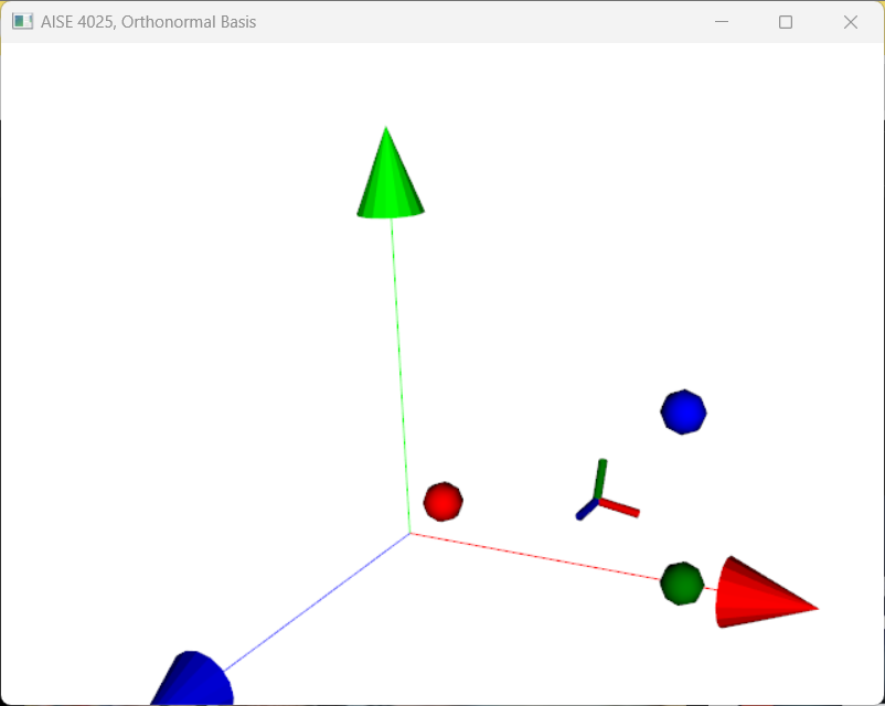 Orthonormal basis from 3 points