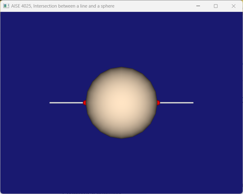 Intersection between a line and a sphere